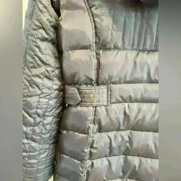 SAM EDELMAN Quilted Hooded Down Puffer COAT Faux Fur  Jacket Sz Small - Picture 8 of 8